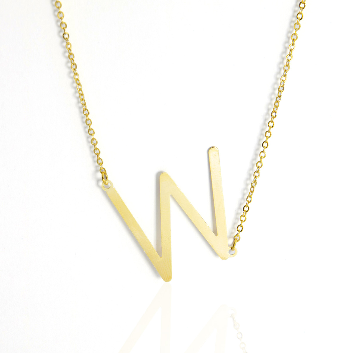 Colar Inicial de Letra Banhado em Ouro 18K