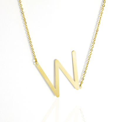 Colar Inicial de Letra Banhado em Ouro 18K