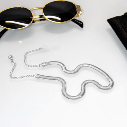 Colar Malha Snake Banhado