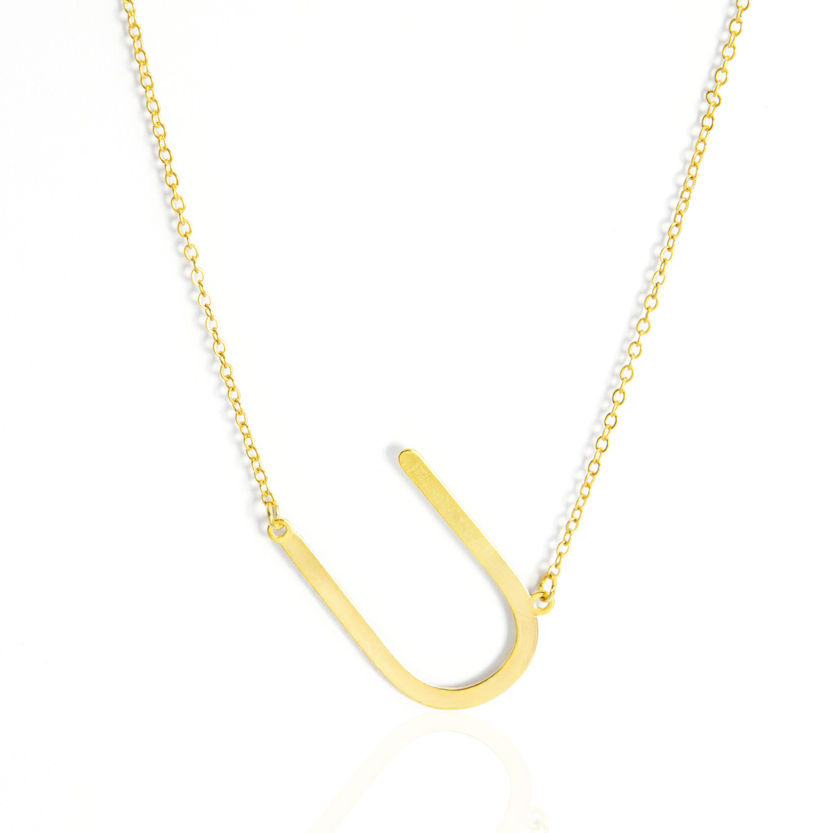 Colar Inicial de Letra Banhado em Ouro 18K