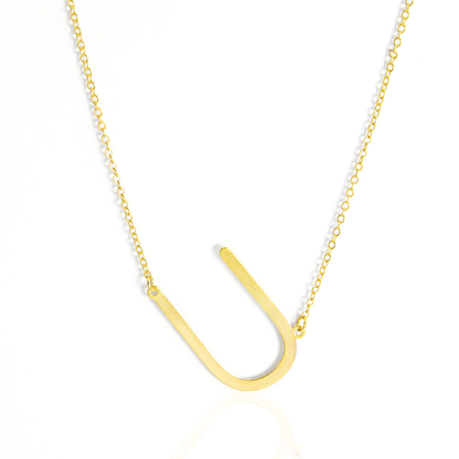 Colar Inicial de Letra Banhado em Ouro 18K