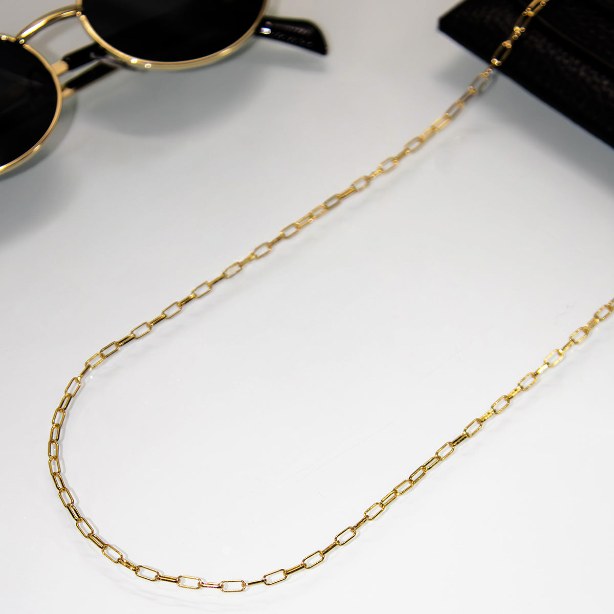 Corrente Cartier Longa 0.50MM Diamantada Banhado em Ouro 18K