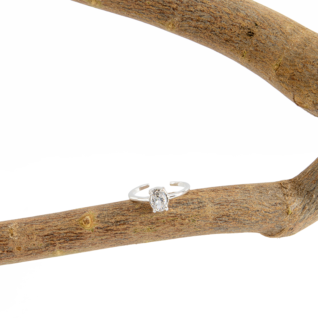 Anel Cristais Artificiais  Aragonita Banhado