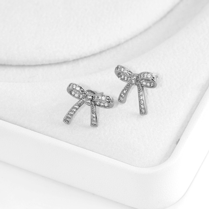 Brinco Mini Laço Brilhante Banhado