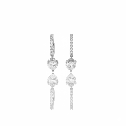 Brinco Argola Pingente Coração Pequeno Banhado