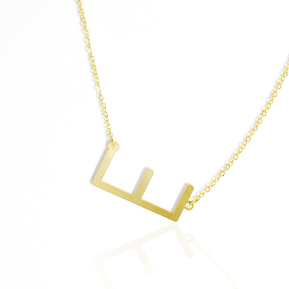 Colar Inicial de Letra Banhado em Ouro 18K