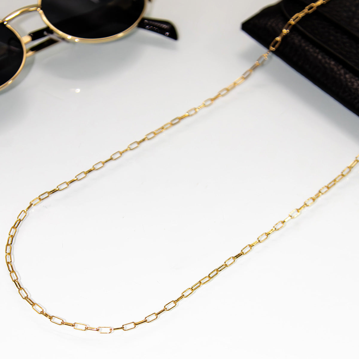 Corrente Cartier Longa 0.50MM Diamantada Banhado em Ouro 18K