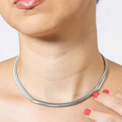 Colar Malha Snake Banhado