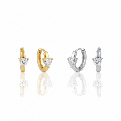 Brinco Argola Click Coração Banhado