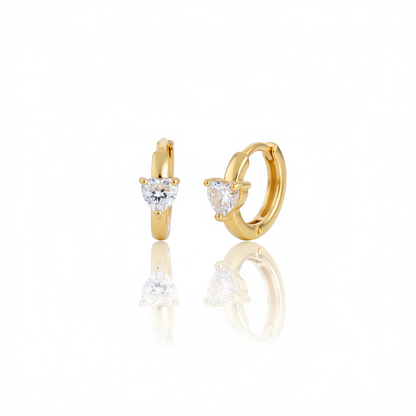 Brinco Argola Click Coração Banhado