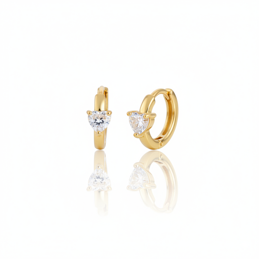 Brinco Argola Click Coração Banhado