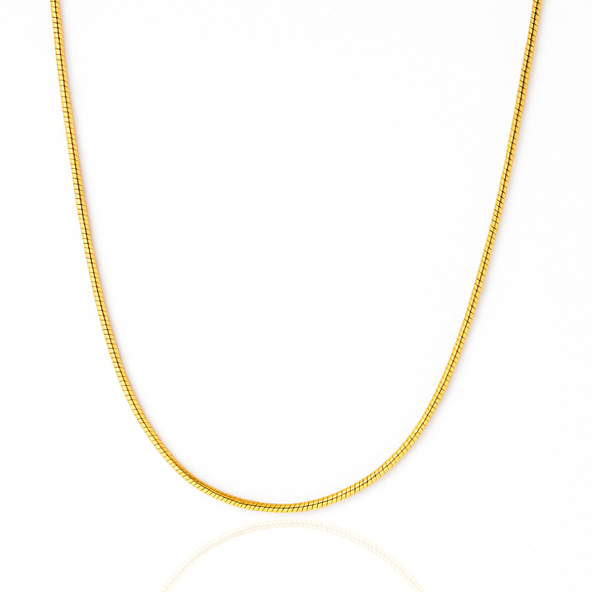 Colar Rabo de Rato 2mm Banhado em Ouro 18K