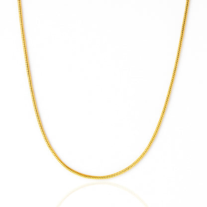 Colar Rabo de Rato 2mm Banhado em Ouro 18K