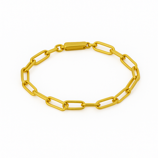 Pulseira Masculina Cartier Grossa Banhado em Ouro 18K