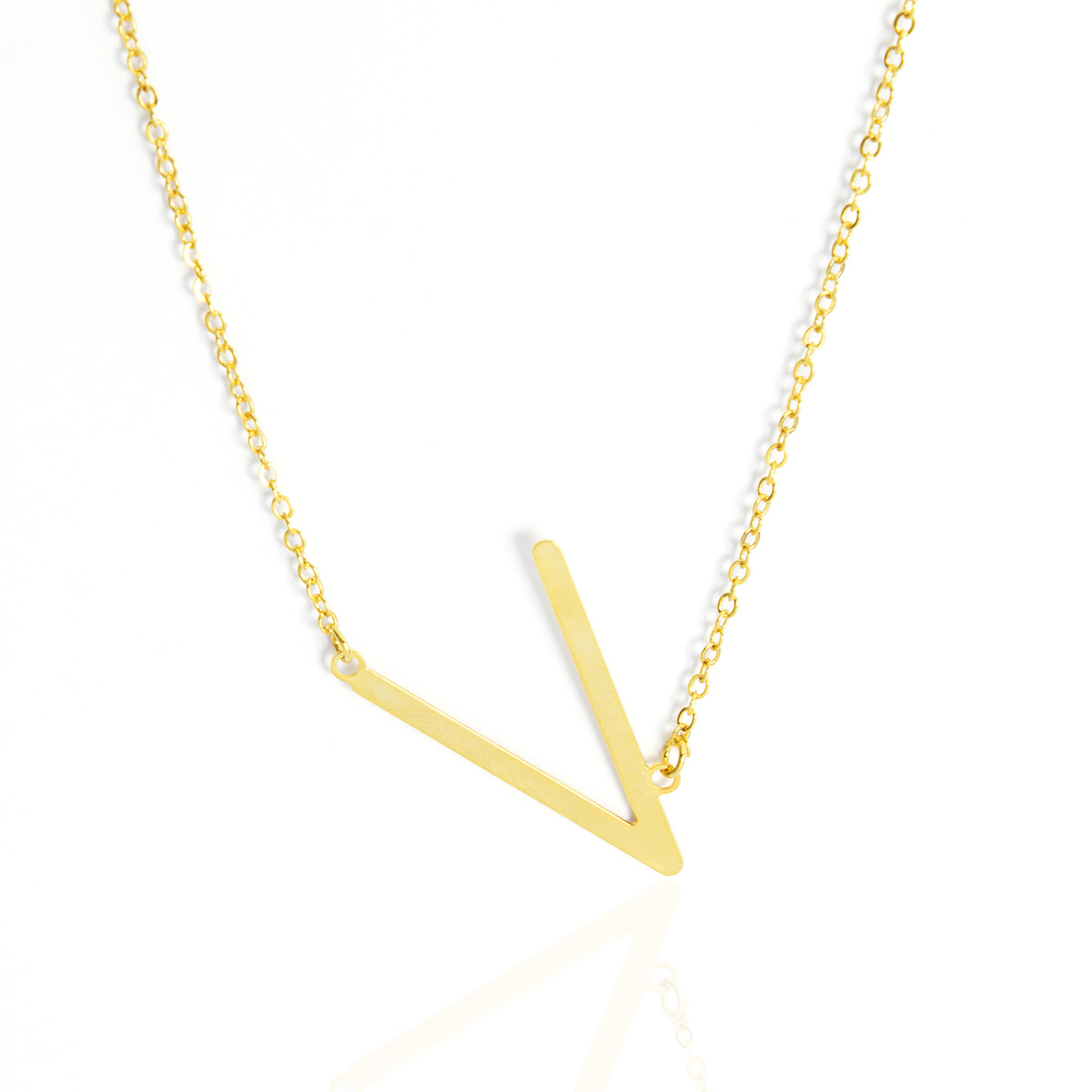 Colar Inicial de Letra Banhado em Ouro 18K