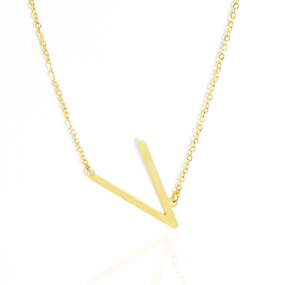 Colar Inicial de Letra Banhado em Ouro 18K