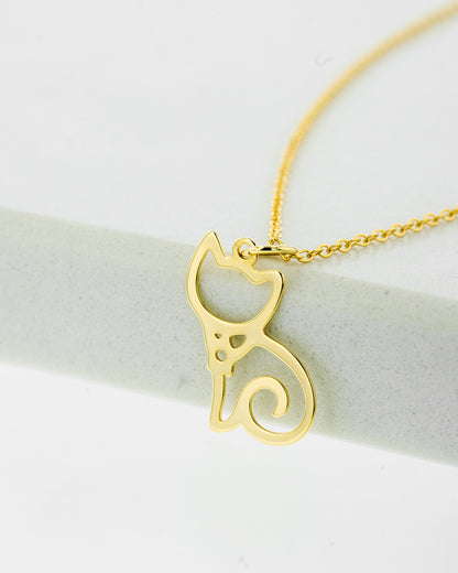 Colar Gatinho Vazado Banhado a Ouro 18K