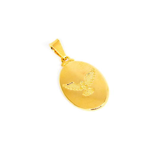 Pingente Medalha Espirito Santo Banhado
