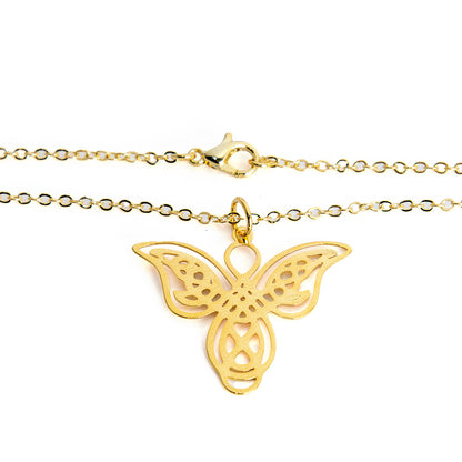 Colar Pingente Anjo Vazado | Banhado a Ouro 18k