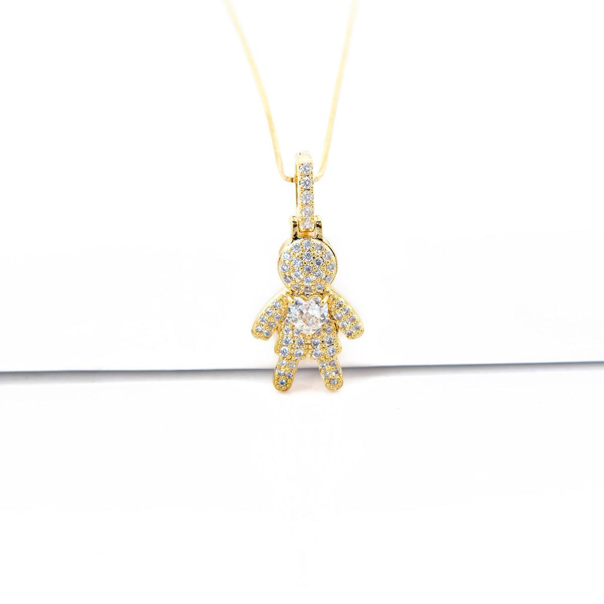 Colar Filho Cravejado com Zircônia e Coração Colorido Banhado