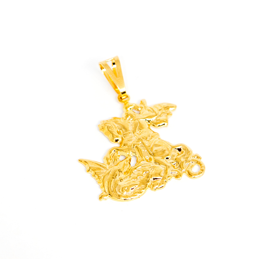 Pingente De Sao Jorge Banhado