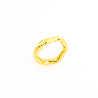 Anel Sextavado Banhado