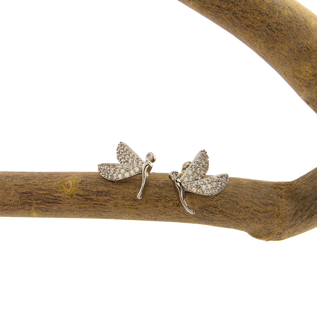 Brinco Libélula Cravejada Banhado
