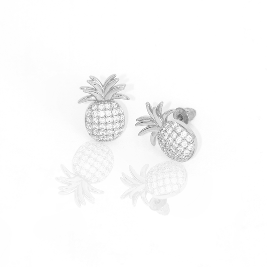 Brinco Abacaxi Cravejado Banhado