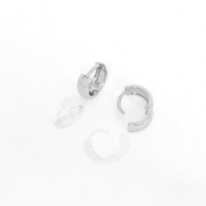 Brinco Argolinha Redonda Liso De Click Banhado