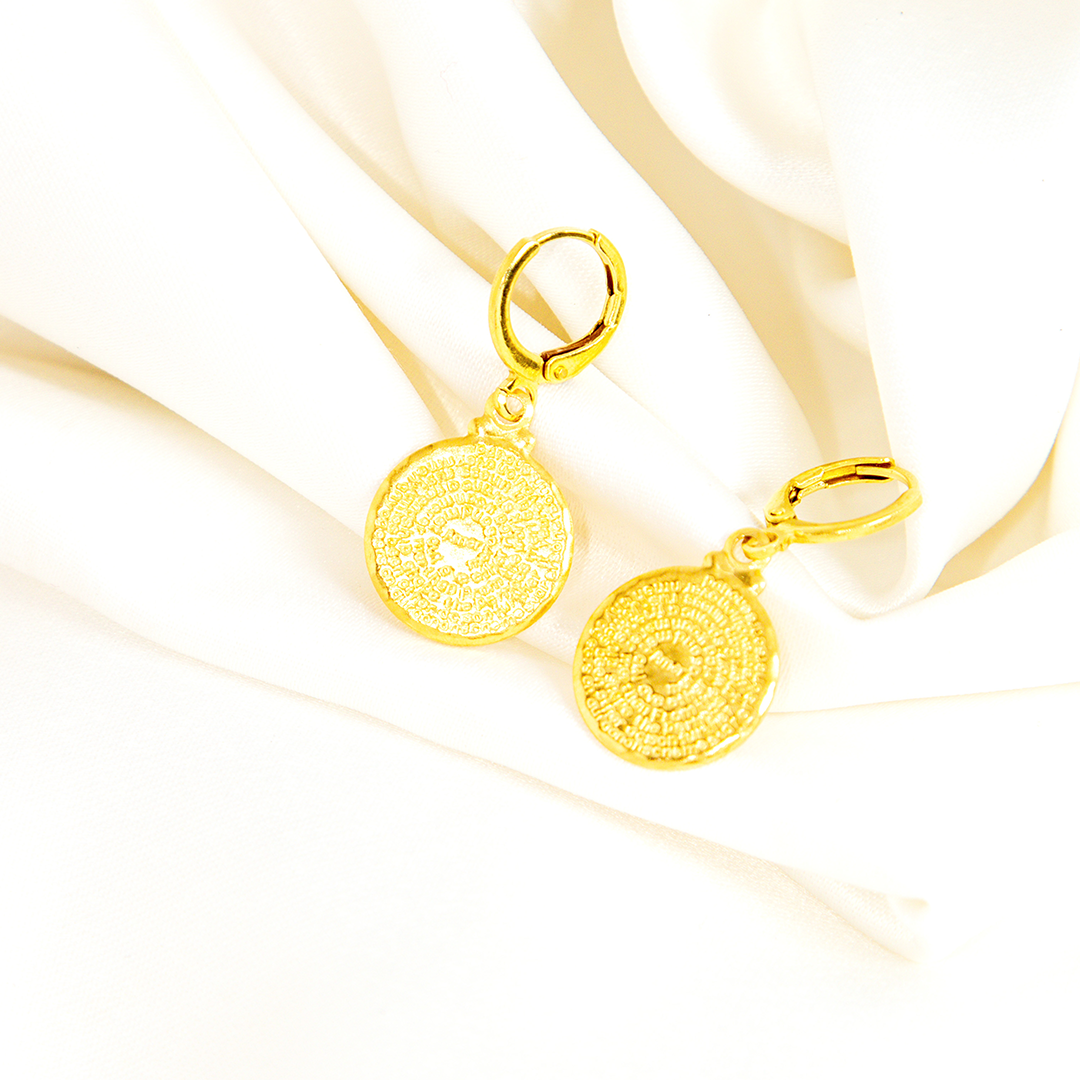 Brinco Oração Do Pai Nosso Banhado A Ouro