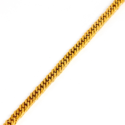 Pulseira Elo Duplo Grumet Banhado em Ouro 18K