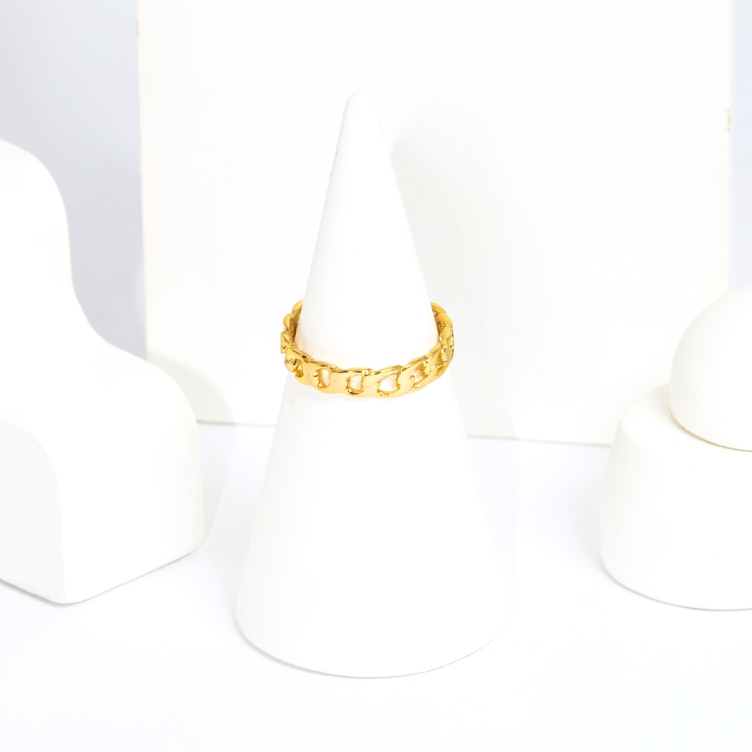 Anel Ajustável Elos de Corrente