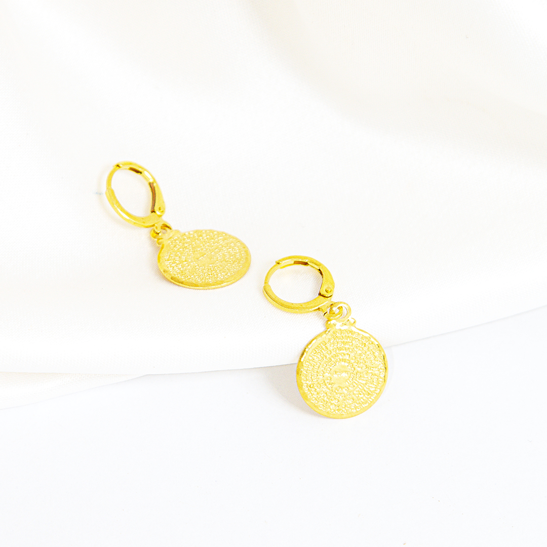 Brinco Oração Do Pai Nosso Banhado A Ouro