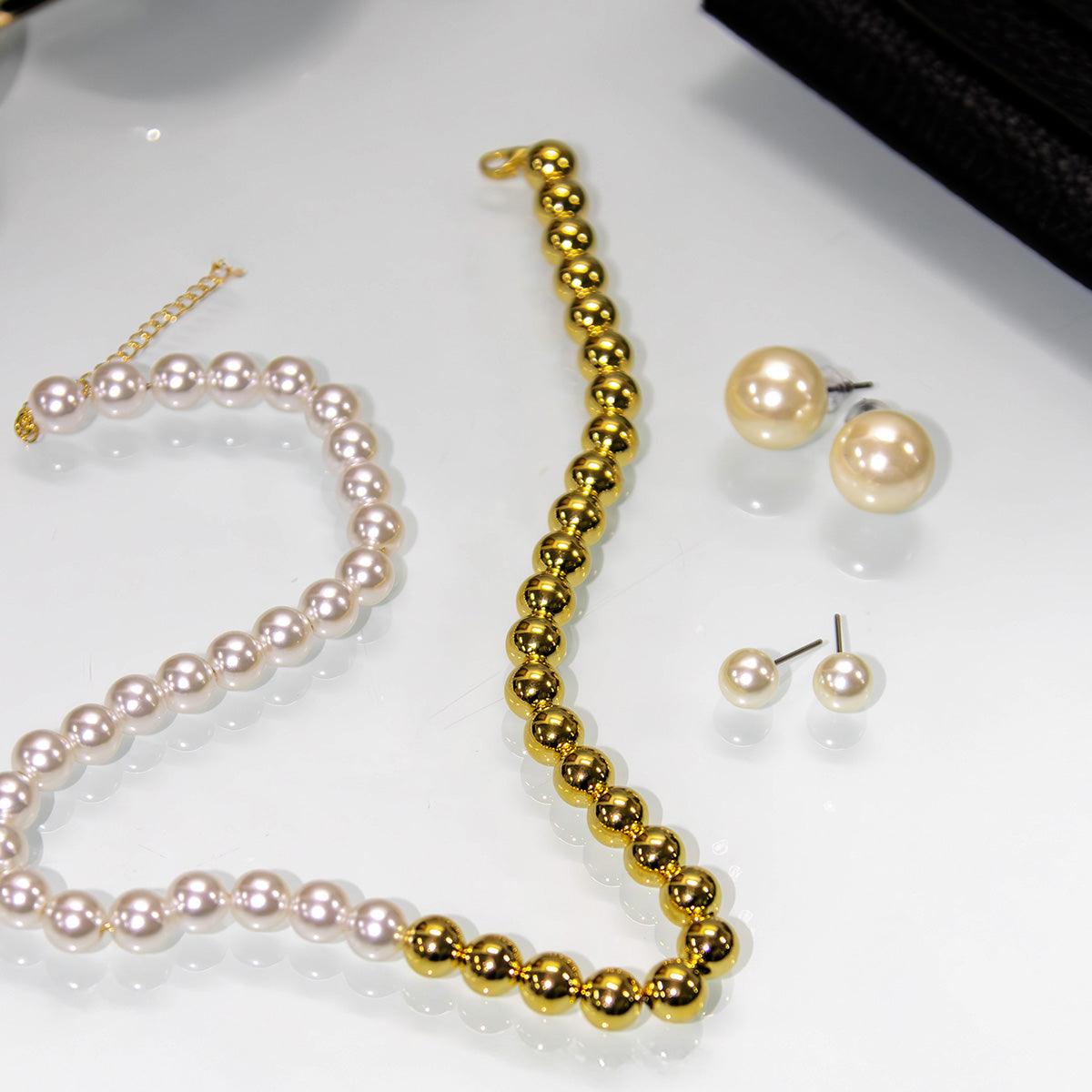 Brinco Pérola 10mm Pino Aço Inoxidável