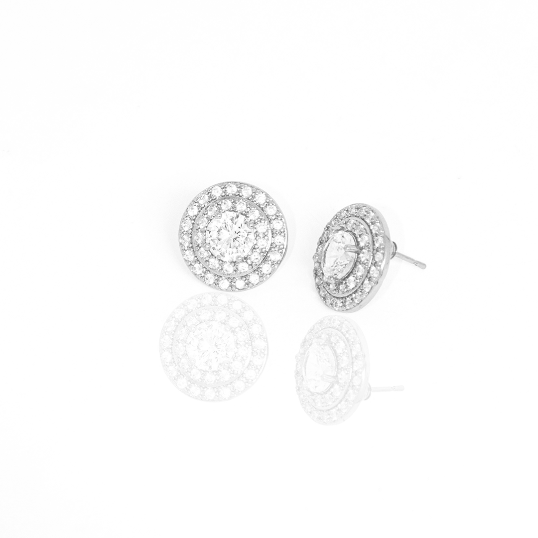 Brinco Roda Estelar Cravejado Banhado