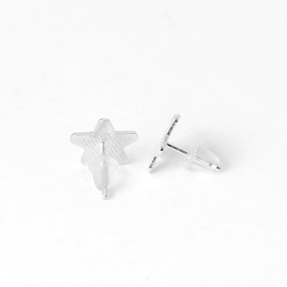 Brinco Pino Estrela Banhado a Prata