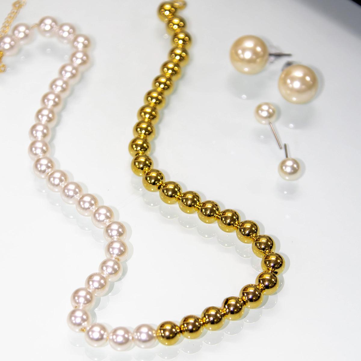 Brinco Pérola 10mm Pino Aço Inoxidável