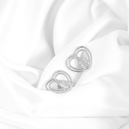 Brinco Coração Nossa Senhora Banhado Cravejado