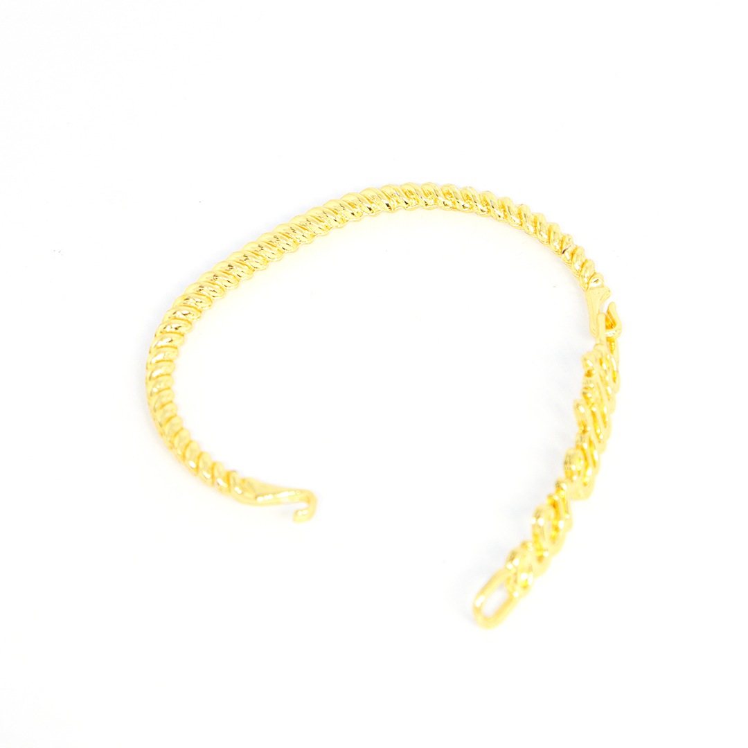 Bracelete Acredite Torcido Banhado A Ouro