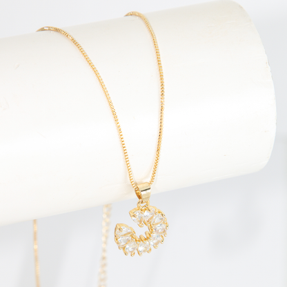 Conjunto Brilho Floral Cravejado Banhado