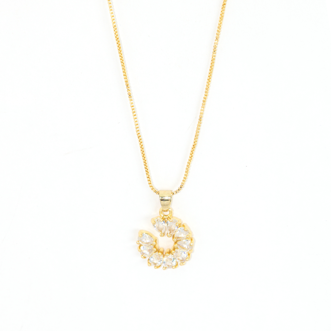 Conjunto Brilho Floral Cravejado Banhado