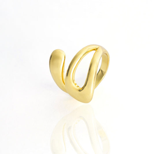 Anel Orgânico Regulável Gota Vazada