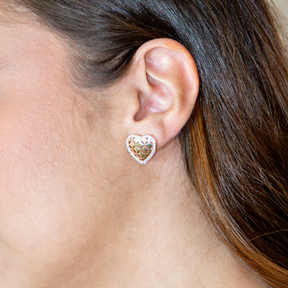 Brinco Coração Delicado Luxo Banhado